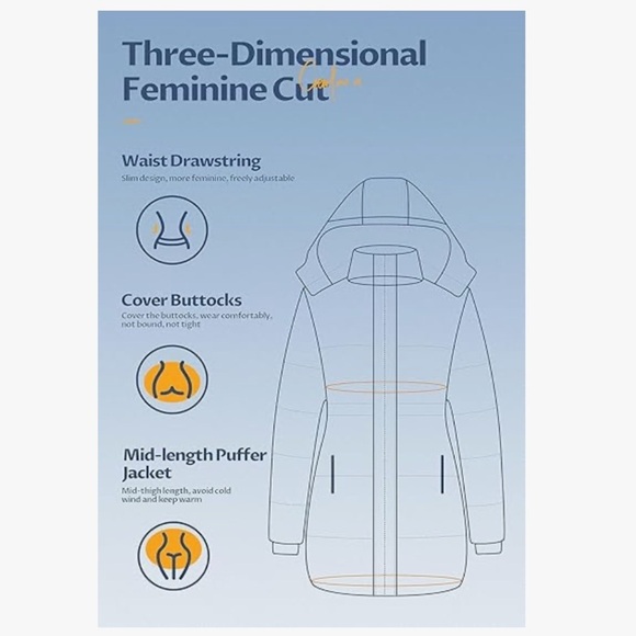 NWT Gray Puffer Jacket with Removable Hood and Quilted Design and Sherpa inside - Picture 7 of 10